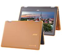mCover Coque rigide uniquement compatible avec Acer Chromebook Spin 511 R756T Series 2023-2024 11,6" (non compatible avec d'autres modèles Acer) - Orange