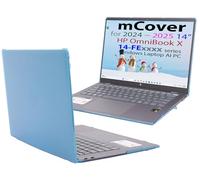 mCover Coque rigide uniquement compatible avec les ordinateurs portables HP OmniBook X 14-FExxxx Series Windows AI 2024 ~ 2025 14" (ne convient pas aux autres modèles HP) - Aqua