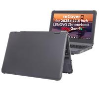 mCover Coque rigide uniquement compatible avec ordinateur portable Lenovo 500e Chromebook Gen 4s 2 en 1 2025 ou version ultérieure 11,6" (ne convient pas aux autres modèles Lenovo) - Noir