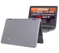 mCover Coque rigide uniquement compatible avec ordinateur portable Lenovo 500e Chromebook Gen 4s 2 en 1 2025 ou version ultérieure 11,6" (ne convient pas aux autres modèles Lenovo) - Transparent