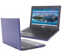 mCover Étui uniquement compatible avec les ordinateurs portables ASUS Chromebook CR11 (CR1104CGA ou CR1104CTA) 2024 ~ 2026 11,6" (ne convient pas aux autres modèles ASUS) - Bleu