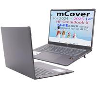 mCover Housse rigide compatible uniquement avec ordinateur portable HP OmniBook X 14-FExxxx Series Windows AI PC de 14 pouces de 14 pouces (n'est compatible avec aucun autre modèle HP), couleur noir