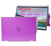 mCover Housse uniquement compatible avec l'ordinateur portable HP Elite x360 1040 G11 2 en 1 de 14 pouces 2024 ~ 2025 (non compatible avec aucun autre modèle HP), couleur violet