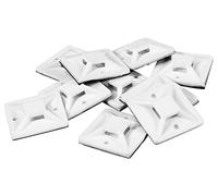 McPower 1535566 Câble Culot serre-câbles, autocollant, lot de 10 (30 x 30 x 6 mm)