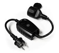 McPower 1538249 Interrupteur crépusculaire IP44 Minuterie 1-9 h | Pour le circuit de commutation par exemple Éclairage extérieur et lumières de Noël.