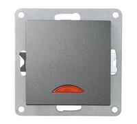 McPower Interrupteur Flair avec lampe d'orientation - 250 V ~/10 A - Montage encastré - Anthracite - Design contemporain - IP20 - Idéal pour de nombreux styles d'intérieur