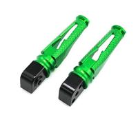 MCQNDS Cale Pied Moto pour Kawasaki Z650 Z750 Z800 Z900 Z900RS Z1000 Z1000SX Moto CNC Repose-Pieds De Passager en Aluminium Repose-Pieds Arrière Pédale Pièces modifiées(Vert)