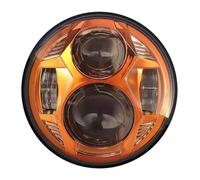 MCQNDS Phare De Moto LED 51W 5.75 Pouces Faisceau Hi/Lo Pour Triumph Ensemble De Phare(Orange)