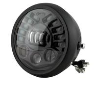 MCQNDS Phare De Moto LED 7 Pouces Pour Harley Pour Sportster Ensemble De Phare(Black RING)