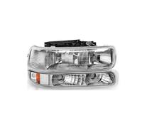 MCQNDS Pour Chevrolet Pour Silverado 1500 2500 1999 2000 2001 2002 Phares DRL Feux De Signalisation D'angle Boîtier Lentille Transparente(White Left)