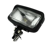 MCQNDS Pour Phares Avant De Moto Carrés Rétro Ensemble De Phare(Black Clear Lens)