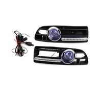MCQNDS Pour VW Pour Bora 1999 2000 2001 2002 2003 2004 2Pcs LED Avec Lunette Antibrouillard 1J5853665B 1J5853666B (Blue)