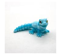 MCQWOMFQAK 1PC 3D Printed Articulated Animal Models Multi Joint Movable Cute Figurines Sensory Desk Toys Funny Home Decor Gift Idea(BlueWhite,14cm-Medium)