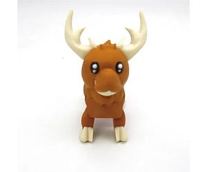 MCQWOMFQAK 3D Printed Diprotodon Tiger Ox Deer Articulated Animal Figures with Movable Joints Creative Craft Models Collectible Desktop Decor Gift(Deer-9cm)