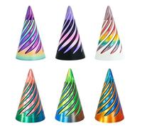 MCQWOMFQAK 3PCS Impossible Pyramid Cone 3D Printed Spiral Fidget Sculpture Mind Teasing Puzzle Stress Relief Toy Unique Office Decor(6 Colors)