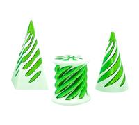 MCQWOMFQAK Spiral Fidget Spinner 3D Printed Dual Color Sensory Desk Toy for Stress Relief Focus Toy Office Home Gift Idea(Army Green)