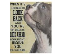 MCQWOMFQAK Vintage Motivational Poster Look Right Beside You Inspirational Quote Retro Office Decor Metal Sign for Study Room Library Gift for Coworker Boss 8 X 12 in