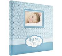 MCS Album de Scrapbooking Extensible de 10 Pages pour bébé avec Couverture d'ouverture Photo et Pages de 30,5 x 30,5 cm, 34,3 x 31,8 cm, « Love You to The Moon and Back »