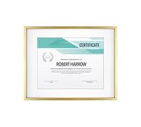 MCS Cadre mural en laiton mat 27,9 x 35,6 cm à 21,6 x 27,9 cm