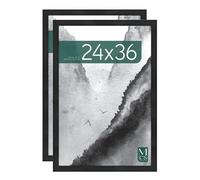 MCS Museum Lot de 2 cadres pour affiche, 61 x 91,4 cm, grain de bois onyx