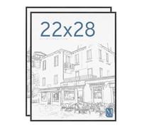 MCS Original Lot de 2 Cadres pour Affiche, 55,9 x 71,1 cm, légers, Orientation Verticale et Horizontale, à Suspendre au Mur, pour Affiches, Impressions d'art et Mur de galerie, Noir