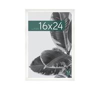MCS Cadre Poster Studio Gallery 40,6 x 61,0 cm, Aspect Bois Blanc, Bois MDF, Fixation Murale Verticale et Horizontale, Grand Cadre Photo pour Photos, Posters et Œuvres d'art (Lot de 1)