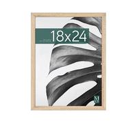 MCS Cadre Poster Studio Gallery 45,7 x 61,0 cm, Aspect Bois Naturel, Bois MDF, Fixation Murale Verticale et Horizontale, Grand Cadre Photo pour Photos, Posters et Œuvres d'Art (Lot de 1)