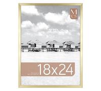 MCS Gallery Foundation Large cadre pour photos, affiches et impressions d'art, orientation verticale et horizontale, laiton, 45,7 x 61 cm