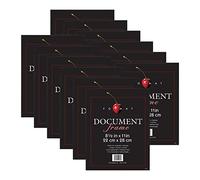 MCS Lot de 12 Cadres carrés, 20,3 x 20,3 cm, Grain de Bois Noir pour Photos, Affiches et Impressions d'art