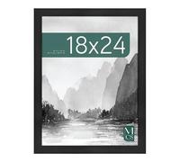 MCS Museum Cadre pour affiche en plastique, grain de bois onyx, 45,7 x 61 cm