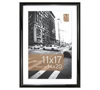 MCS Trendsetter Grand cadre photo de 35,6 x 50,8 cm - Affichage photo de 27,9 x 43,2 cm avec passe-partout ou 35,6 x 50,8 cm sans passe-partout - Cadre photo vertical et horizontal pour photos et