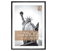 MCS Trendsetter Grand cadre photo de 61 x 86,4 cm - Affichage photo de 50,8 x 76,2 cm avec passe-partout ou 61 x 86,4 cm sans passe-partout, vertical et horizontal - Pour photos et affiches, noir