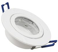 McShine 1451958 Cadre de montage (blanc, 83 mm de diamètre, pièces humides), Aluminium, GU5.3, 83mm-Ø, Feuchtraum