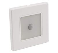 McShine - Lampe murale LED encastrable | LWE-86WB | 1,8 W, 150 lm, détecteur de mouvement, blanc chaud, cadre blanc