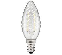 McShine 'LED Filament Ampoule Flamme torsadée Quot;Filed, E14, 2 W, 200 LM, Blanc Chaud, Transparent
