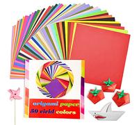 MCSQK papier origami, origami Papier ,100 feuilles 15x15cm feuille de couleur pour Loisirs Créatifs bricolage et création travaux manuels la Décoration de Fête de Jouets pour Enfants