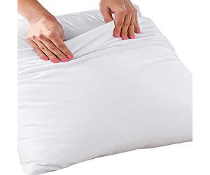 MCTISSUS Protège taie d'oreiller Blanc Elise 50 cm x 70 cm Coton
