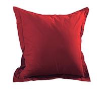 MCTISSUS Taie d'oreiller Alicia Rouge 65 cm x 65 cm Volant Plat Coton