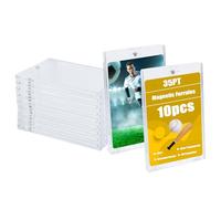 MCTNCT 10 Magnetic Trading Card Holder, 35PT Acrylique Protège Etui Carte Transparent Magnétique Boîtier, Protege Cartes à Collectionner Protection UV Support Cartes pour Magic, MTG, Sport, Baseball