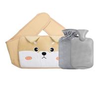 MCTNCT Bouteille Eau Chaude 3 en 1 Bouillotte Regles Douloureuses 1L Bouteille Eau Chaude avec Housse Peluche et Ceinture pour Jambes, Dos, Épaules, Cou, Taille