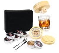MCTNCT Kit De Fumoir Cocktail, Ensemble Fumeur Cocktail avec 6 Copeaux Bois, Accessoires pour Cocktails, Whisky, Boissons, Bourbon, Café; Cadeau pour Homme, Papa, Mari