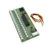 MCU Affichage réglable VU mètre Indicateur de niveau 16 LED Double canal (rouge)