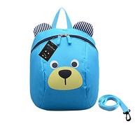 MCUILEE Sac A Dos Enfant Anti-Perdu avec lanière à la Poitrine, Sac à Dos d'école PréScolaire, Sac à Dos pour Chien pour Fille de Moins de 3 Ans (Bleu)
