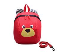 MCUILEE Sac A Dos Enfant Anti-Perdu avec lanière à la poitrine, Sac à dos d'école PréScolaire, sac à dos pour chien pour fille de moins de 3 ans (Rouge)