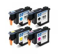 MCUXMVUMI 90 tête d'impression C5054A C5055A C5056A C5057A tête d'impression de Remplacement Compatible avec Les imprimantes DesignJet 4000 4000ps 4020 4500 4520(1Set-4 Pieces)