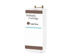 MCUXMVUMI Cartouche d'encre Rechargeable Vide de 130ml, 8 pièces, avec Puce permanente, Compatible avec l'imprimante Designjet Z2100 Z3100 Z3200 Z5200 Z5400(Light Gray)