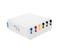 MCUXMVUMI Cartouche Vide Rechargeable Aucune Puce Compatible avec 727 C1Q12A B3P23A B3P19A B3P20A B3P21A B3P24A T920 T1500 T2500 T930 T1530 T2530 Printers(with 6PCs Chip)