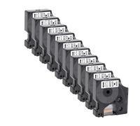 MCUXMVUMI Tape d'étiquette de 12 mm Compatible avec la Bande D1 45013 45010 45018 45024 Compatible avec LabelManager 160 280 ColorPop Label Maker 5 / 10pcs(10PK Black on White)