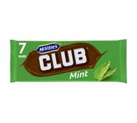 McVitie's Club Mint Lot de 7 barres à biscuits au chocolat