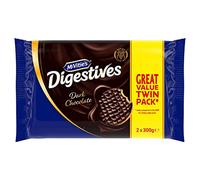 Mcvitie's Digestives Lot de 2 paquets de chocolat noir 300 g